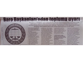 Baro başkanlarından provokasyon uyarısı