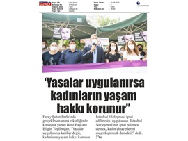 BASINDA BAROMUZ (Başkanımız Yeşilboğaz, Feray Şahin anma etkinliğine katıldı)