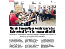 Mersin Barosu geleneksel tavla turnuvası düzenledi
