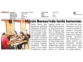 Mersin Barosu geleneksel tavla turnuvası düzenledi