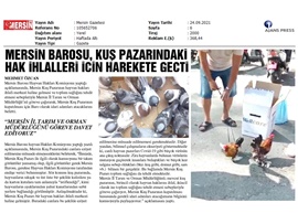 Mersin Barosu kuş pazarı için harekete geçti