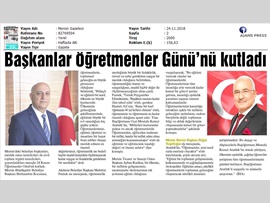 BASINDA BAROMUZ (Öğretmenler Günü Mesajı)