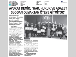BASINDA BAROMUZ (Yemin Töreni-Hak, Hukuk, Adalet Slogan Olmaktan Öteye Gitmiyor)