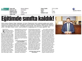 BASINDA BAROMUZ (Başkanımız Yeşilboğaz'dan Öğretmenler Günü mesajı)