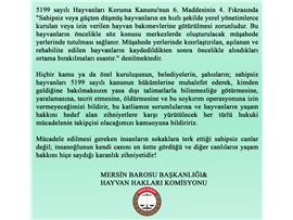 HAYVANLARIN YAŞAM HAKKINI HEDEF ALAN ZİHNİYETLERE KARŞI HER TÜRLÜ HUKUKİ MÜCADELENİN TAKİPÇİSİ OLACAĞIZ