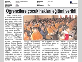 BASINDA BAROMUZ (Av. Ayşesu Kaya, Öğrencilere Çocuk Haklarını Anlattı)