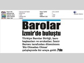 BASINDA BAROMUZ (Avukatlar Biz Olmadan Olmaz Çalıştayında Buluştu)