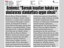 BASINDA BAROMUZ (Mersin Barosu Tarsus Hayvan Barınağı'nı Gezdi)