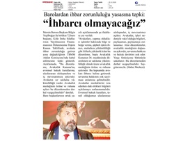 Barolardan "İhbar Zorunluluğu" yasasına tepki: "Sır saklama yükümlülüğümüz var, ihbarcı olmayacağız"