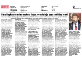 Barolardan "İhbar Zorunluluğu" yasasına tepki: "Sır saklama yükümlülüğümüz var, ihbarcı olmayacağız"