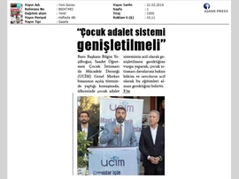 BASINDA BAROMUZ (Yeşilboğaz;"Çocuk Adalet Sistemi Acil Olarak Genişletilmeli")