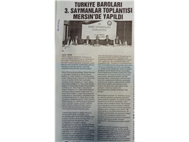 Türkiye Baroları 3. Saymanlar Toplantısı Baromuzun ev sahipliğinde yapıldı