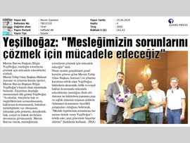 BASINDA BAROMUZ (Mersin Tabip Odası'ndan Baro Başkanımız Bilgin Yeşilboğaz'a Ziyaret)