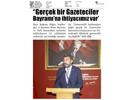 BASINDA BAROMUZ (Baro Başkanımızın Gazeteciler Bayramı Mesajı)