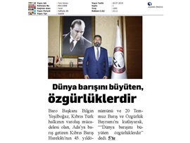 BASINDA BAROMUZ (KKTC Özgürlük Bayramı Mesajı)
