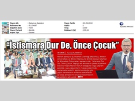 BASINDA BAROMUZ (Yeşilboğaz: "Yılda 8 Bin Çocuk İstismara Uğruyor")