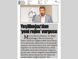 BASINDA BAROMUZ (Yeşilboğaz, "Yeni Rejim Örgütlü Mücadeleleri Denetim Altına Almak İstiyor")