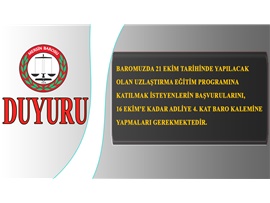 UZLAŞTIRMA EĞİTİM PROGRAMI BAŞVURUSU BAŞLADI