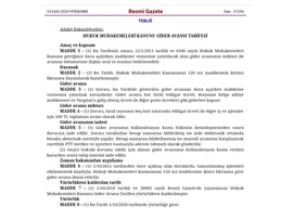 HUKUK MUHAKEMELERİ KANUNUNDAKİ ÜCRET TARİFELERİ RESMİ GAZETE’DE YAYIMLANDI
