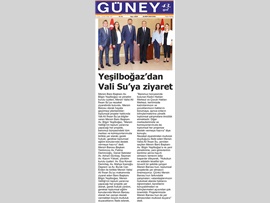 BASINDA BAROMUZ (Baro Başkanımızdan Mersin Valisi'ne Ziyaret)