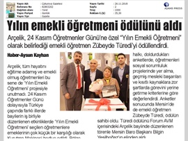 BASINDA BAROMUZ (Yılın Emekli Öğretmenine Ödül)