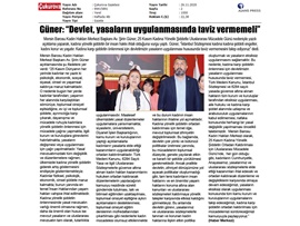 BASINDA BAROMUZ (Kadına Şiddete Karşı Uluslararası Mücadele Günü mesajı)