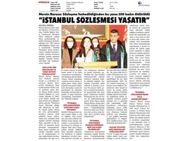 Mersin Barosu Kadın Hakları Merkezi basın açıklaması