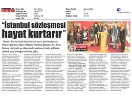 Mersin Barosu Kadın Hakları Merkezi basın açıklaması