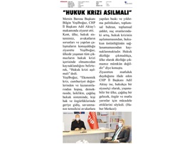 Yeşilboğaz: "Tüm çıkmazların sebebi hukuk krizi"