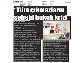 Yeşilboğaz: "Tüm çıkmazların sebebi hukuk krizi"