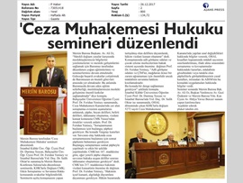 BASINDA BAROMUZ (Ceza Muhakemesi Hukuku Semineri)
