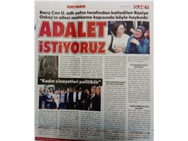 Katledilen Raziye Oskay'un duruşması yapıldı