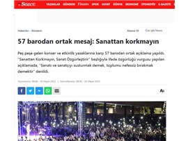57 Barodan konser yasaklarına tepki
