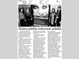 BASINDA BAROMUZ (Geleceğin Hemşirelerine 'Kadına Şiddetin Önlenmesi' Konulu Bilgilendirme Çalışması