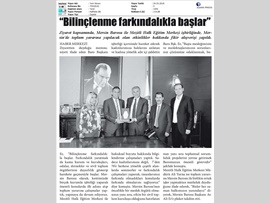 BASINDA MERSİN BAROSU (Baro Bşk. Er: "Bilinçlenme Farkındalıkla Başlar)