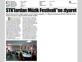 BASINDA BAROMUZ (17. Mersin Uluslararası Müzik Festivali'ne Baromuzdan Destek)