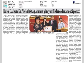 BASINDA BAROMUZ (Baro Bşk. Er: "Yenilik Üretmeye Devam Ediyoruz")
