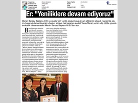 BASINDA BAROMUZ (Baro Bşk. Er: "Yenilik Üretmeye Devam Ediyoruz")