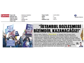 İstanbul Sözlşmesi'nin feshine karşı yürüyüş