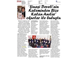 "Şinasi Develi'nin Kaleminden Bize Kalan Anılar" Kitabının tanıtım toplantısı