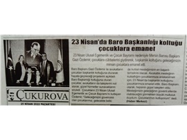 23 Nisan'da Başkanlık koltuğu çocuklara emanet