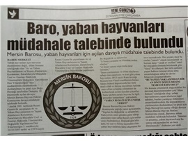 Baromuz, yaban hayvanları için açılan davaya müdahale talebinde bulundu
