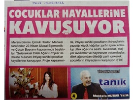 Mersin Barosu Dilek Ağacı Projesi