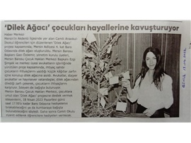 Mersin Barosu Dilek Ağacı Projesi
