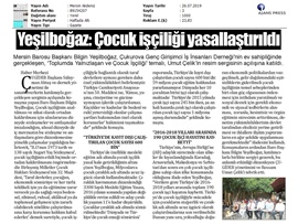 BASINDA BAROMUZ ('Çocuk İşçiliği' Konulu Resim Sergisi)