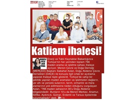 BASINDA BAROMUZ (Başkanımız Yeşilboğaz'dan Maden Arama İhalelerine Tepki)