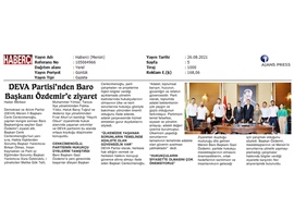 DEVA Partisi'nden Başkanımız Özdemir'e ziyaret