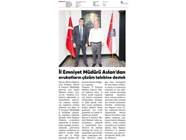 Başkanımız Özdemir'den, İl Emniyet Müdürü Aslan'a ziyaret