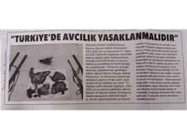 Mersin Barosu Hayvan Hakları Komisyonu: "Avcılık yasaklanmalı"