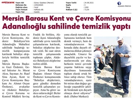 Avukatlar sahili temizledi